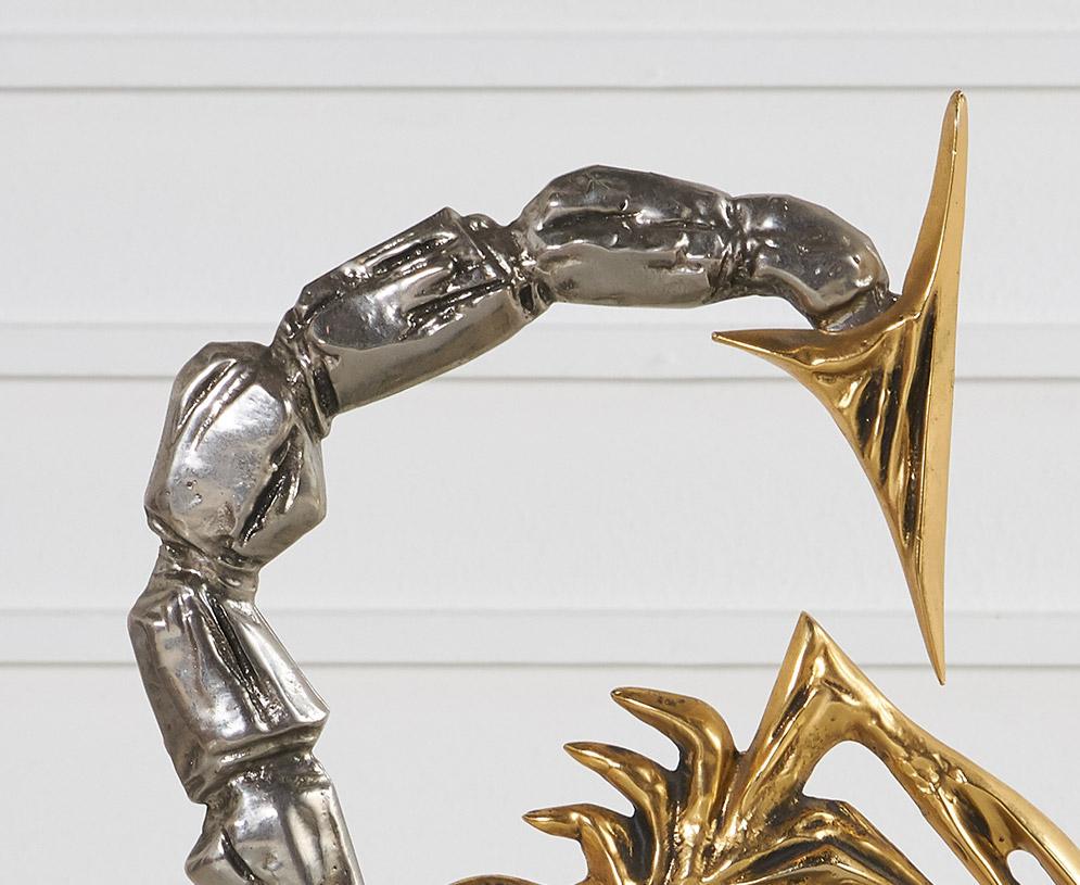 French Mixed Metal Scorpion Sculpture, France