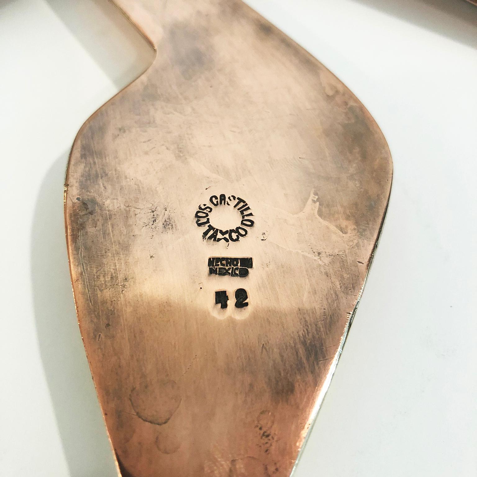 Mid-Century Modern Mixed Metal Serving Dish by Los Castillo