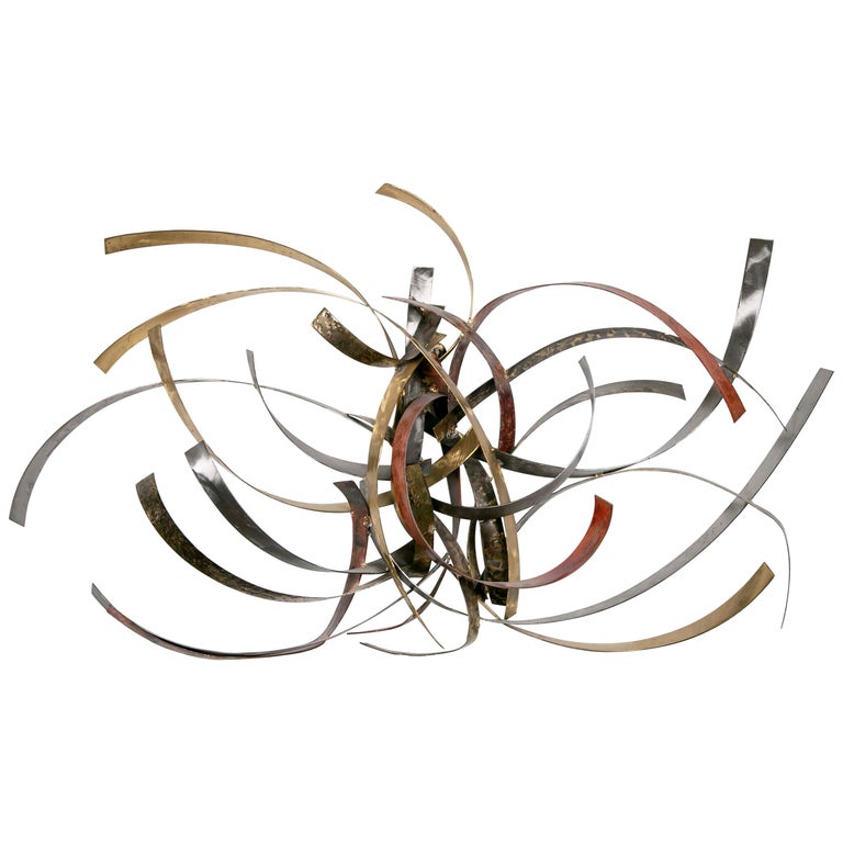 Mixed Metal Wall Sculpture titled Mixed Metal Wall Sculpture titled