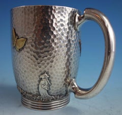 Mixed Metals by Gorham Sterling Silver Baby Cup #3210 Hammered