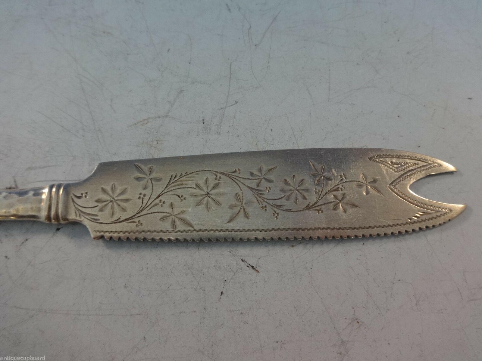 Mixed Metals by Gorham Sterling Silver Citrus Knife Copper Flower Sand In Excellent Condition In Big Bend, WI