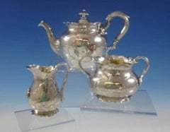 Mixed Metals by Shiebler Sterling Silver Tea Set 3 Pc Individual Aesthetic #0791