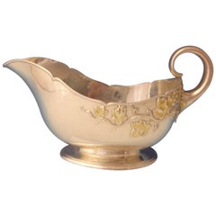Antique Mixed Metals by Tiffany Sterling Gravy Boat with Grape Vine Motif Hollowware