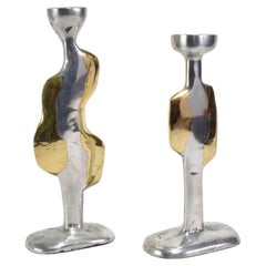 Kerzenhalter-Set aus gemischten Metallen