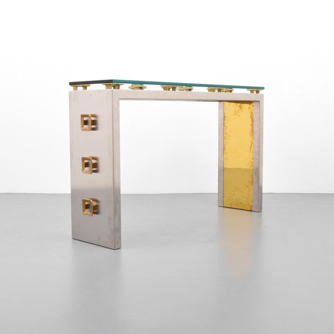 Mixed Metals Console Table by Sandro Petti for L' Angolo Metallart 2