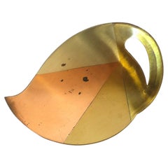 Retro Mixed Metals Jewelry Dish from Mexico