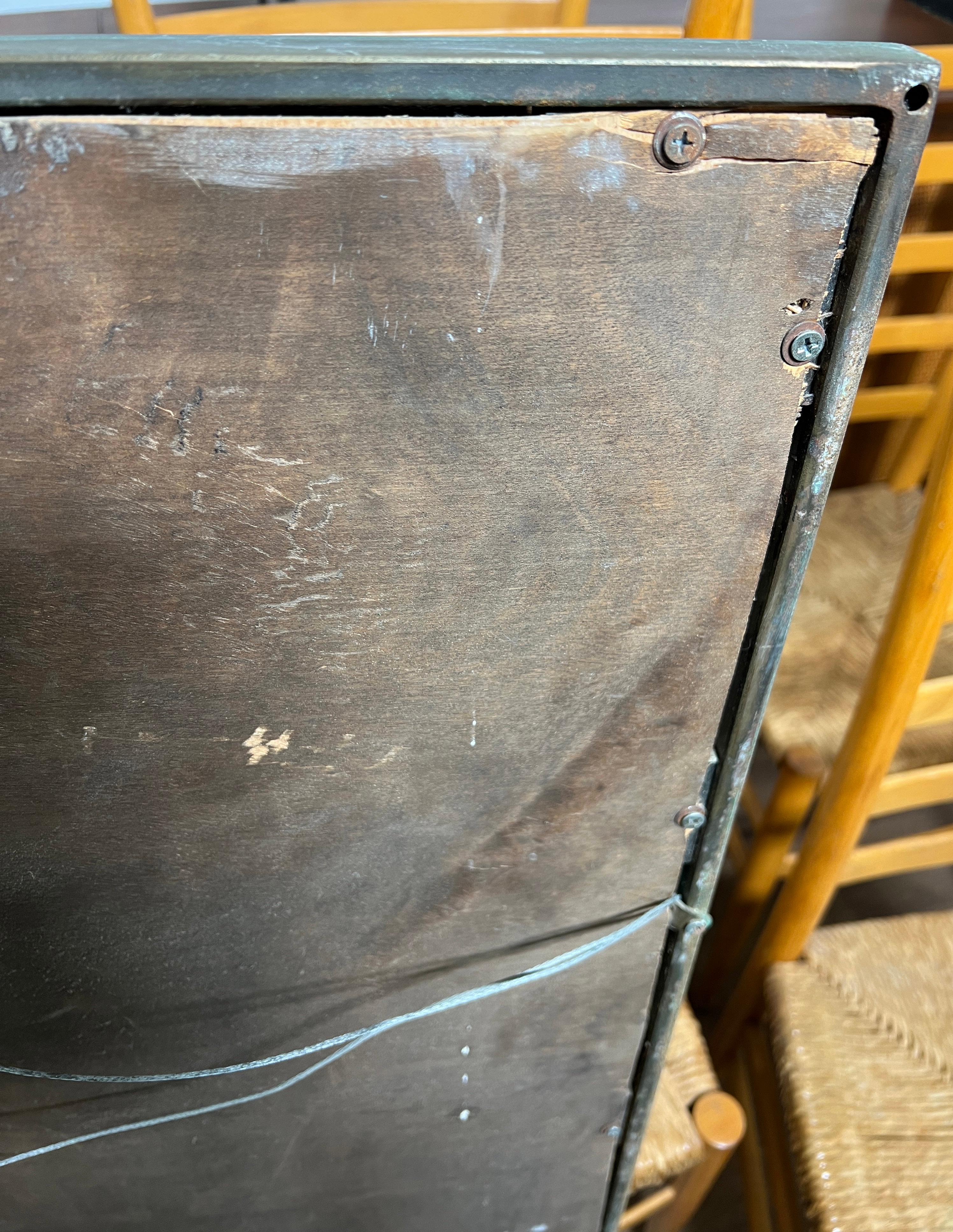 Mixed Metals Wall Mirror Attributed to Guy Lefevre for Maison Jansen Circa 1950s in vendita 1