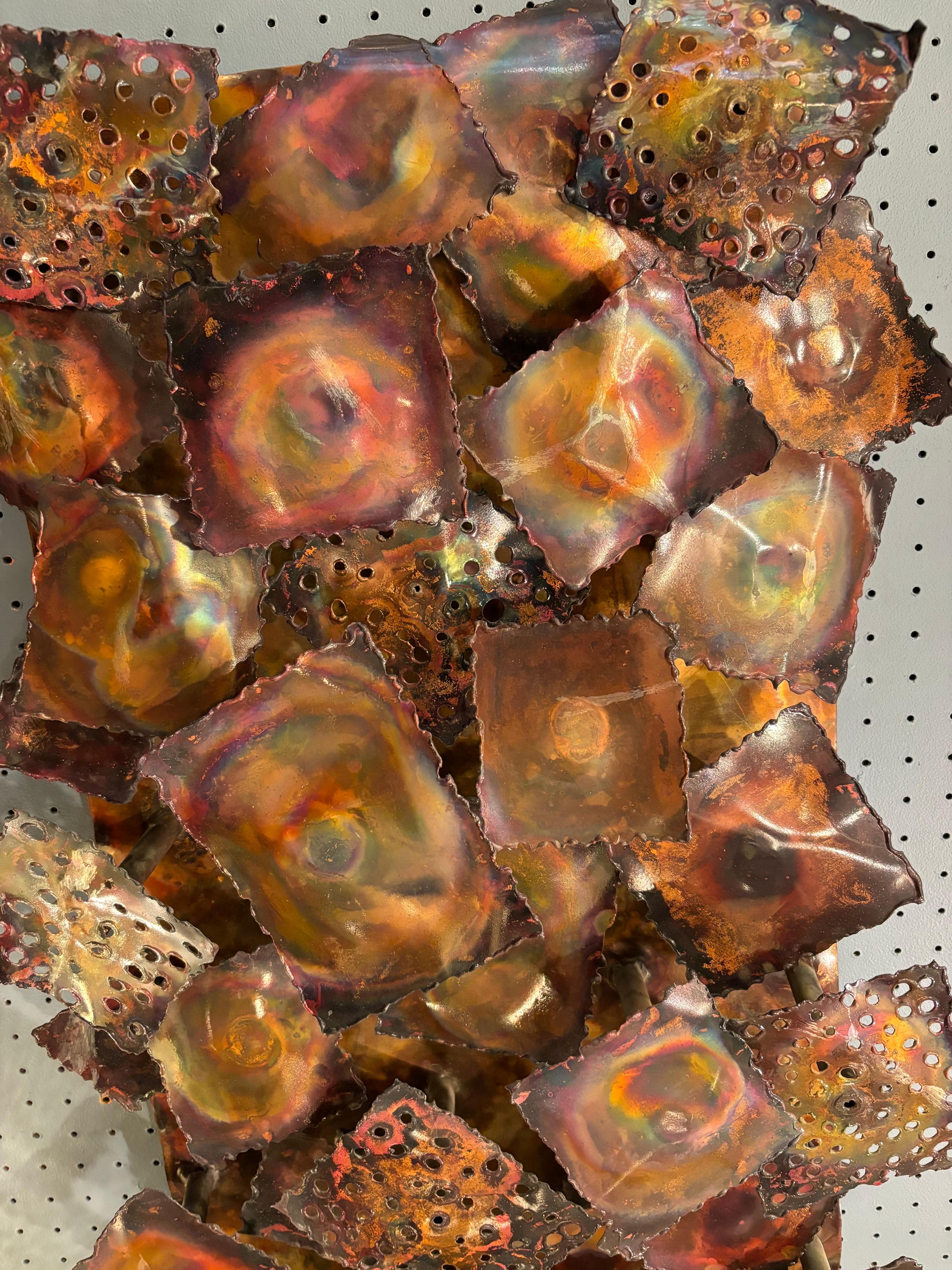 Mixed Metals Welded Wall Sculpture In Good Condition In Philadelphia, PA
