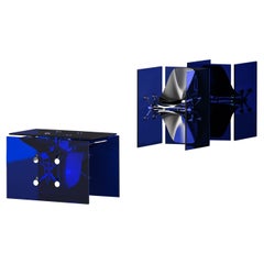 Chaise/table d'appoint mixte public-private Boundary n°03 de Cometabolism Studio