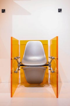 Mixed Public-Private Boundary #03 Orange Chair/Side Table by Cometabolism Studio