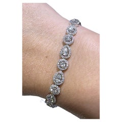 Bracelet tennis fantaisie en diamants de forme mlange de 5,84 carats