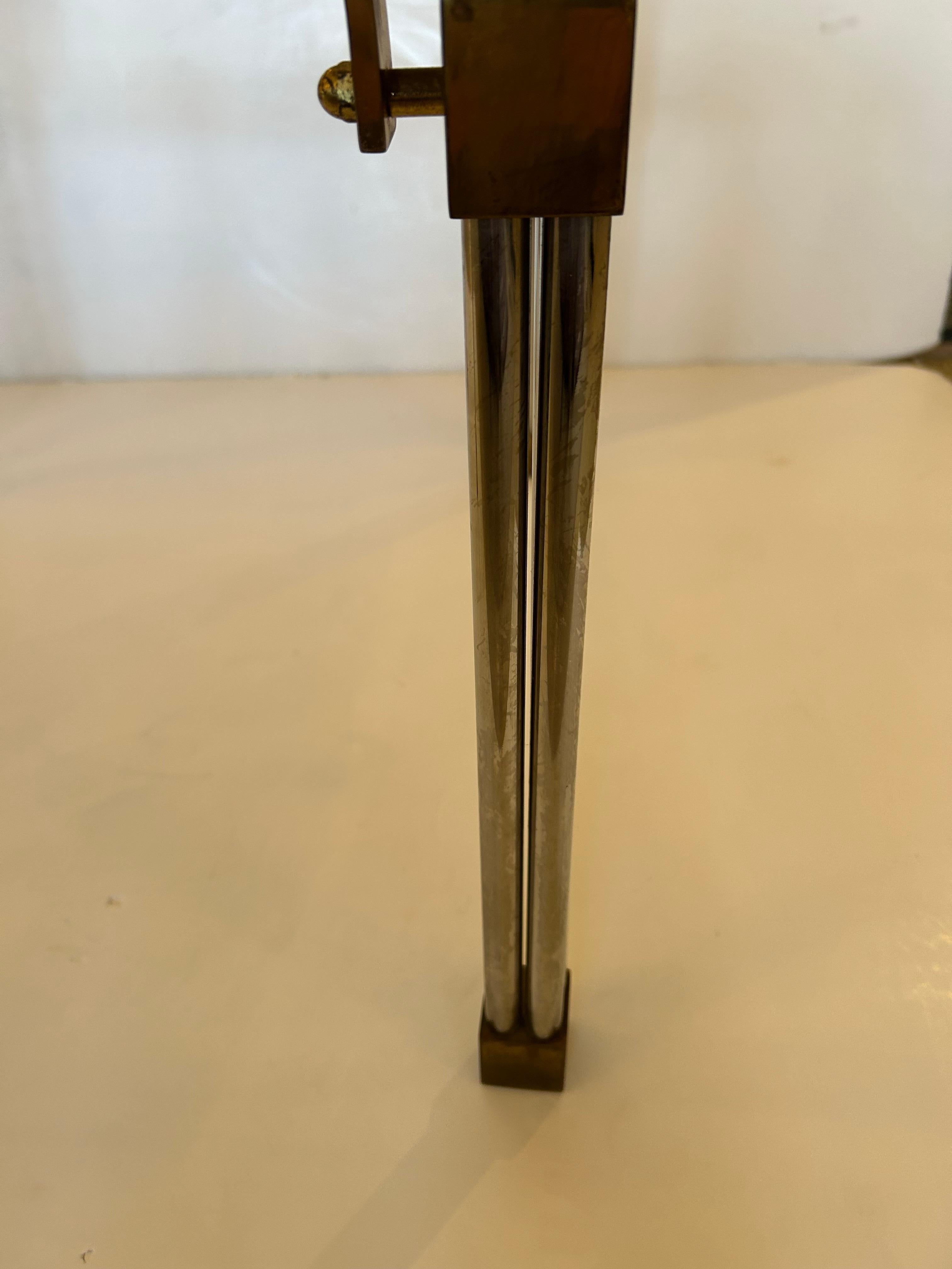 Mesa Auxiliar para Juego de Backgammon con Incrustaciones de Piedra Mixta sobre Base de Latón y Cromo en venta 7
