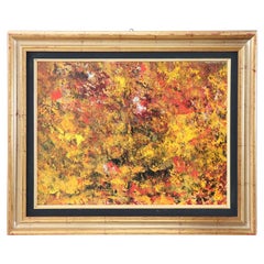 Peinture à la technique mixte sur panneau intitulée « Automne », 2012