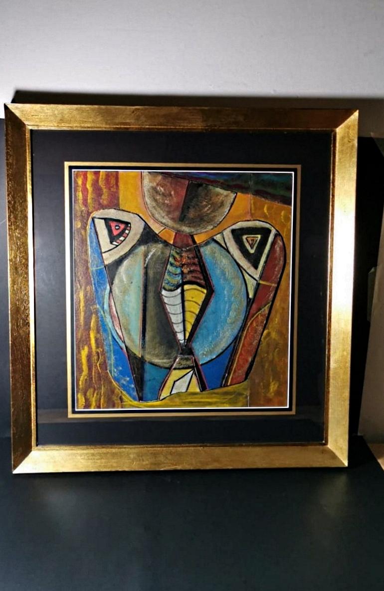We kindly suggest you read the whole description, because with it we try to give you detailed technical and historical information to guarantee the authenticity of our objects.
Russian constructivism painting painted with mixed media on cardboard;
