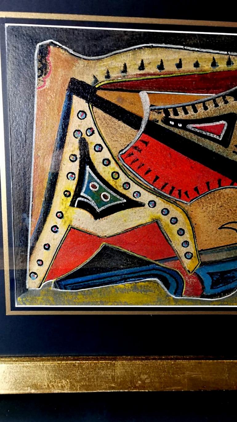 XX secolo Tecnica mista Costruttivismo russo Immagine su cartone in vendita