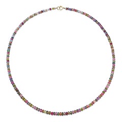 Mixed Tourmaline Graduated Necklace, Handcrafted Fine Jewelry