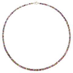 Mixed Tourmaline Graduated Necklace, Handcrafted Fine Jewelry