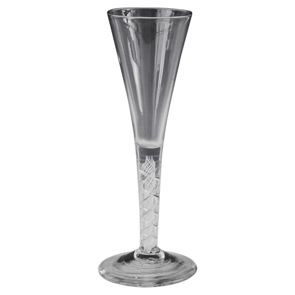 Verre à champagne ou à ale géorgien à torsion mélangée, vers 1760 en vente