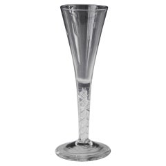 Mixed Twist Georgian Champagne or Ale Glass c1760