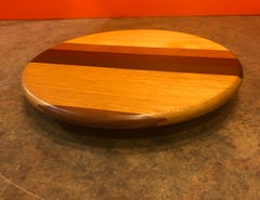 Lazy Susan-Tablett aus gemischten Hölzern von David Levy