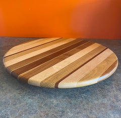 Lazy Susan-Tablett aus gemischten Hölzern von David Levy