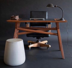 Mixquic 120 Walnut Desk, Contemporary Mexican Design by Juskani Alonso