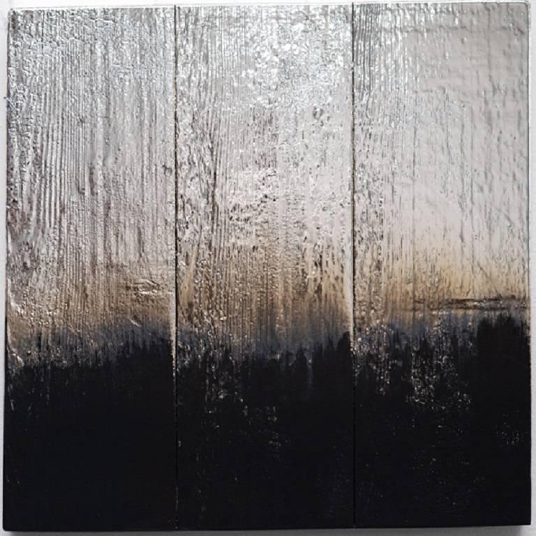 Miya Ando Abstract Painting - Alchemy Shou Sugi Ban 12.12.1 12