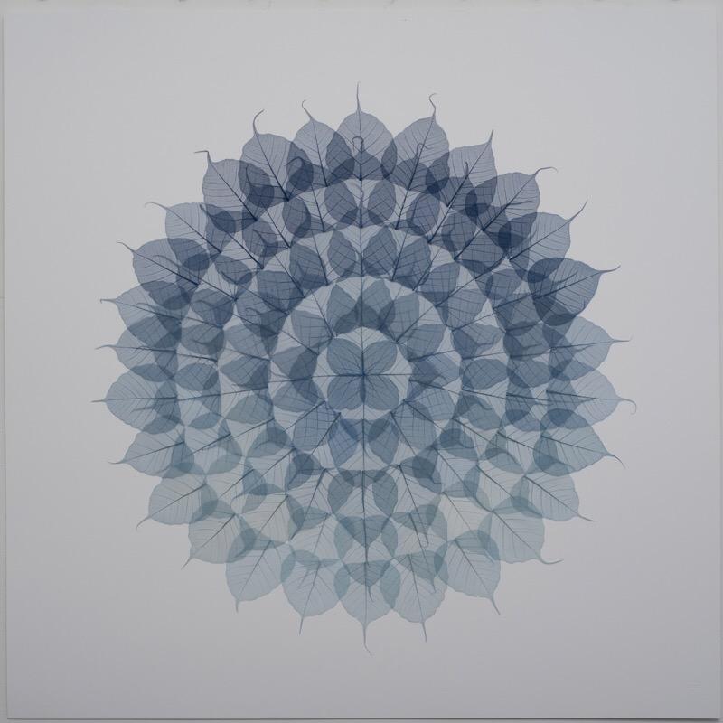 Blue Quadrant Mandala - Mixed Media Art by Miya Ando