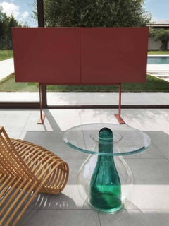Miya Side Table in green blown glass by Elena Salmistraro for Cappellini