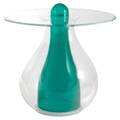 Miya Side Table in green blown glass by Elena Salmistraro for Cappellini