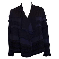 Miyake Haat Wool Jacket with Fringing and Detail
