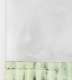 Untitled (Abstract Grid Composition) Mixed Media on Aluminum, 2004