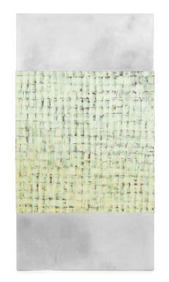 Untitled (Abstract Grid Composition) Mixed Media on Aluminum, 2004