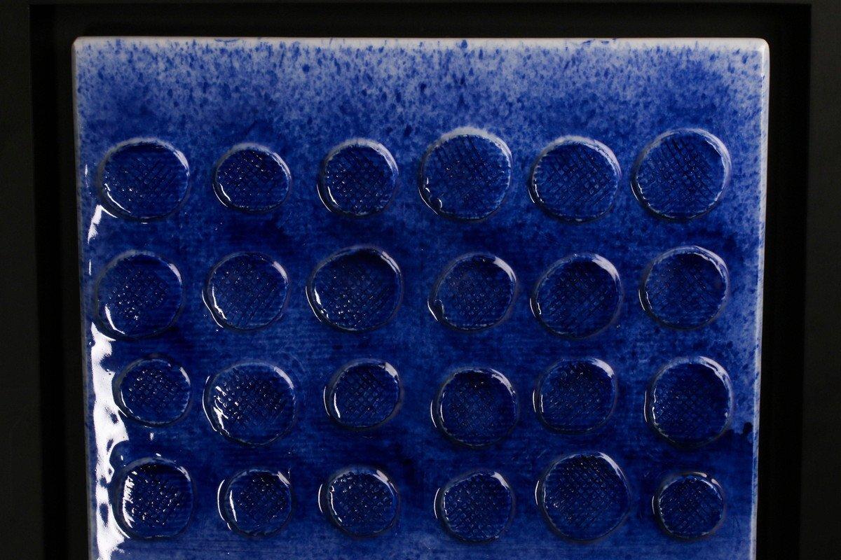 Giapponese Miyanaga Rikichi, Miyanaga Tozan III, Placca di porcellana, Il corridoio blu, 1992 in vendita