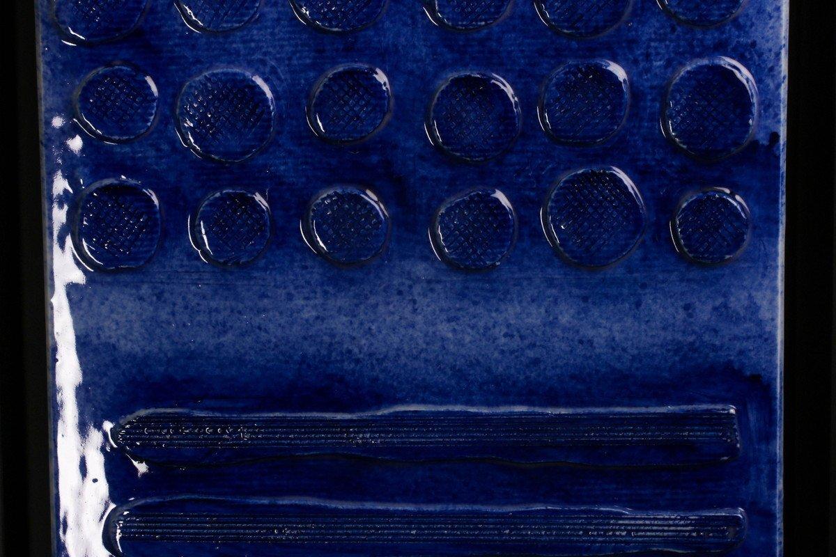 Intagliato a mano Miyanaga Rikichi, Miyanaga Tozan III, Placca di porcellana, Il corridoio blu, 1992 in vendita