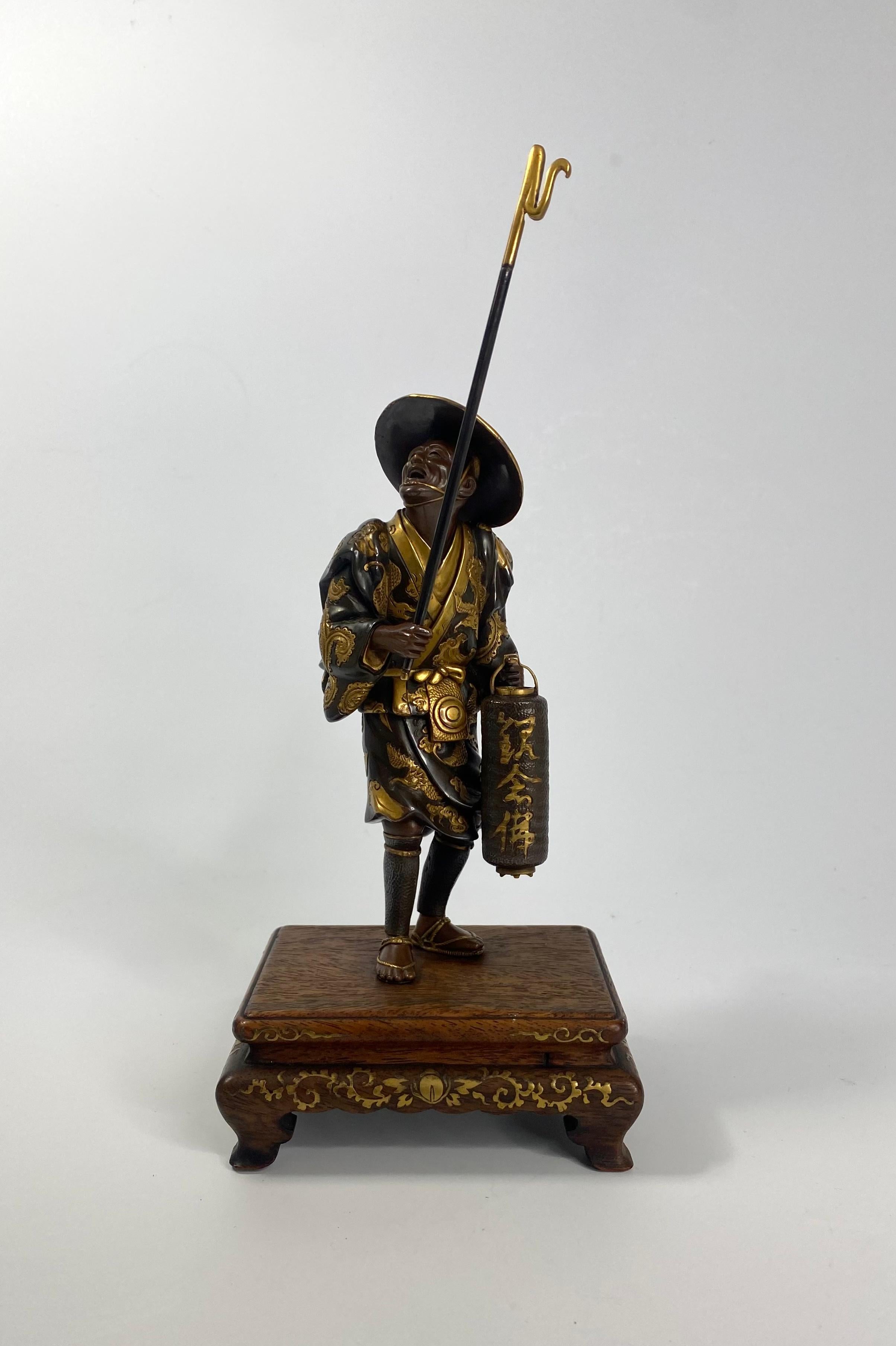 Miyao Eisuke Bronze Okimono. Japan, C. 1900. Meiji Period In Excellent Condition In Gargrave, North Yorkshire