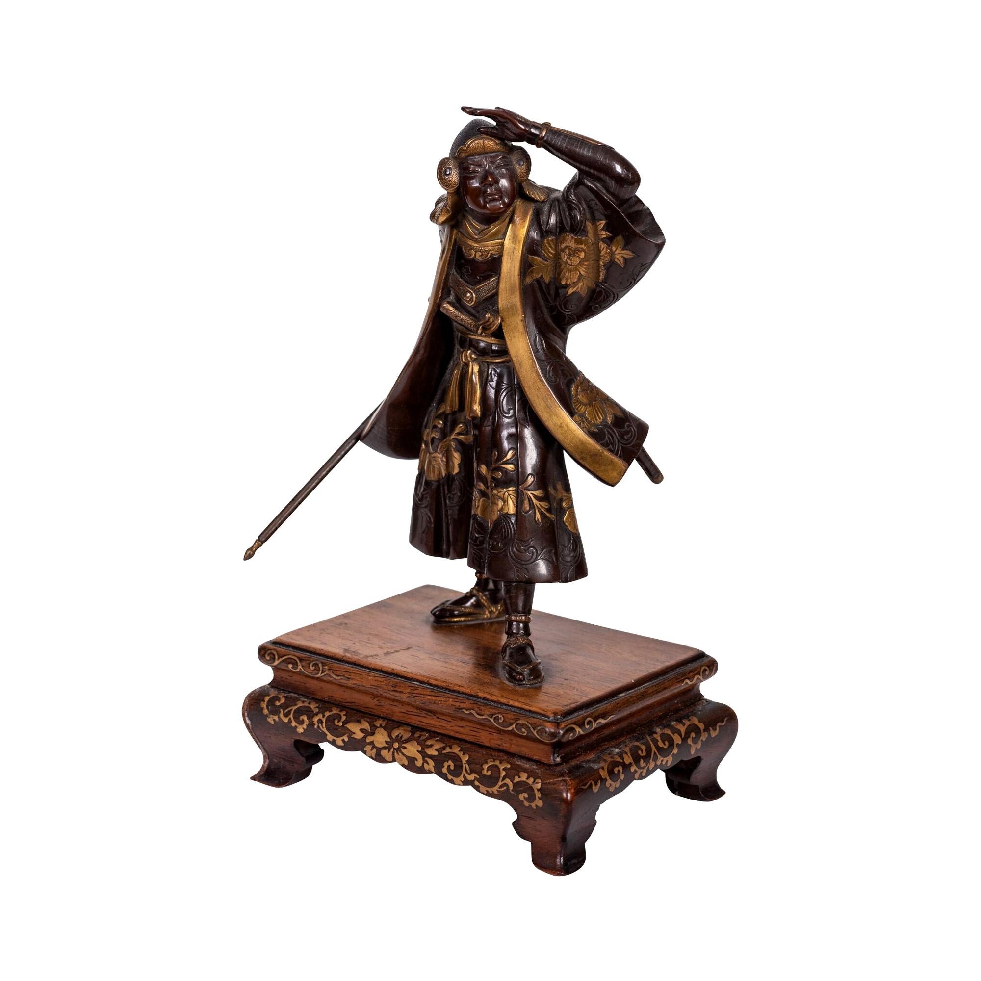 Miyao Patinated Bronze Model of a Samurai
