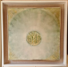 "Mirage" Abstract Postwar Oil & marble powder on canvas