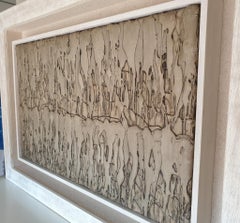 "Work" Abstract Postwar Avant-Garde, Oil & marble powder on canvas