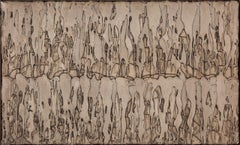 "Work" Abstract Postwar Avant-Garde, Oil & marble powder on canvas