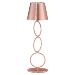 Lampe de table sans fil « Mizar Rings » en cuivre et laiton, par I. Harari