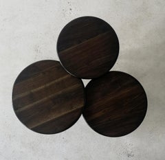 Mizmo 3.0 Solid Walnut and Brass Base Multi Tiered Coffee Table by Izm Design