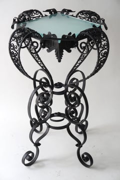 Wrought Iron Pedestal Attributed to Addison Mizner Studios