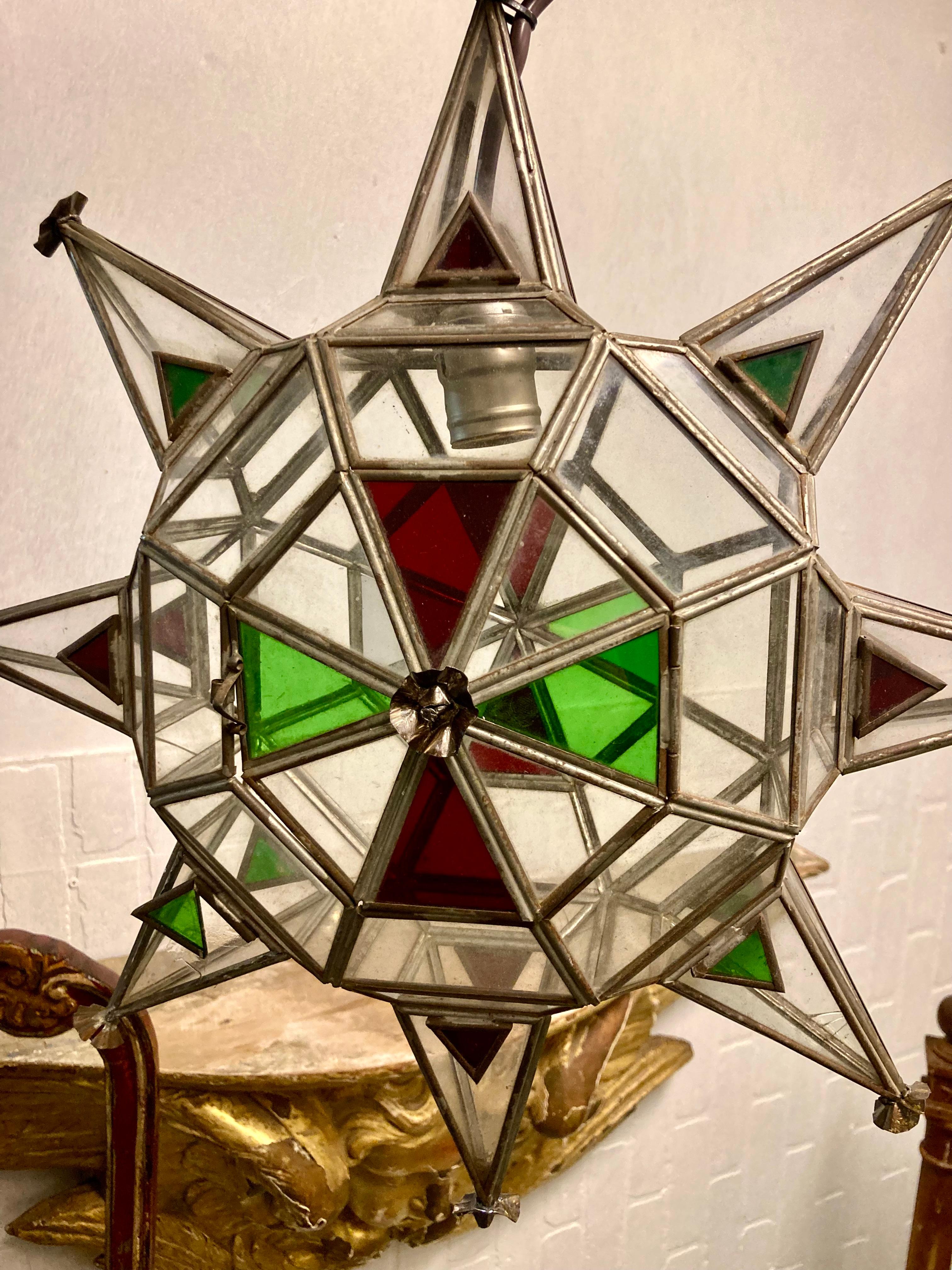 Contemporary Mizner Style Star Hanging Fixture For Sale
