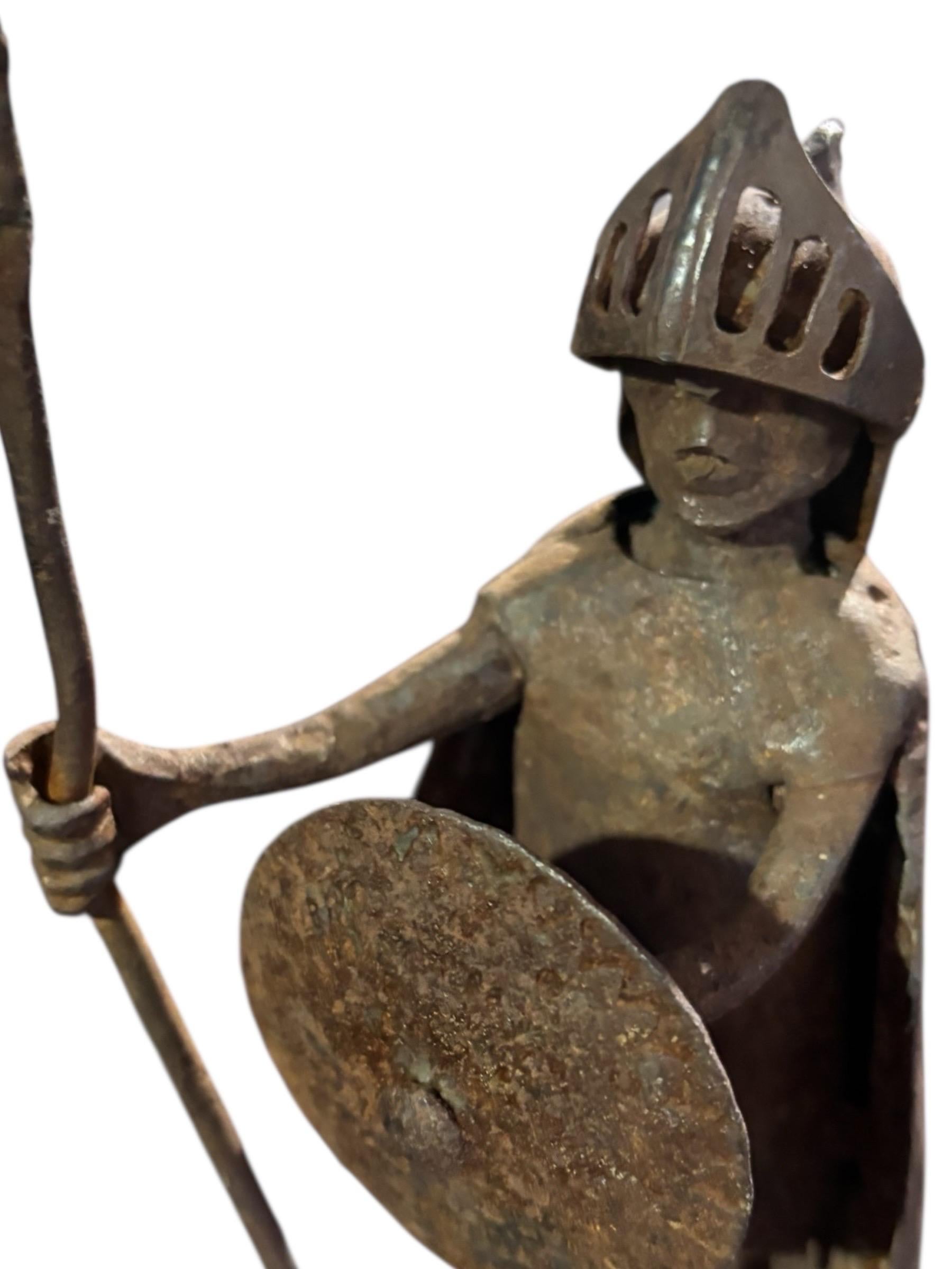 Unknown Mizner Wrought Iron Andirons Circa 1890 For Sale