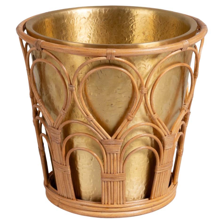 Cubo de champán Mizoram de latón y caña, Viya By Vikram Goyal