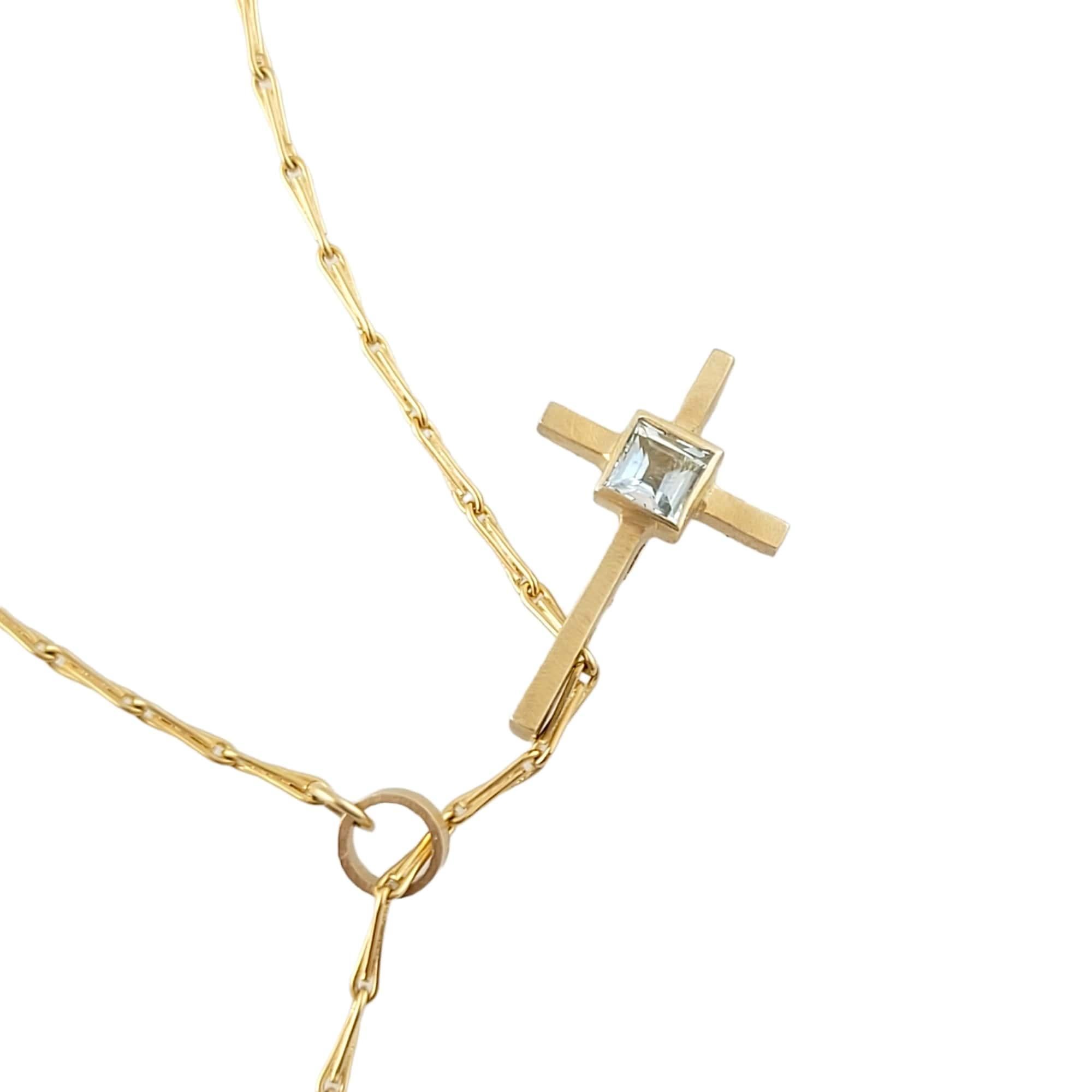 gold inverted cross necklace
