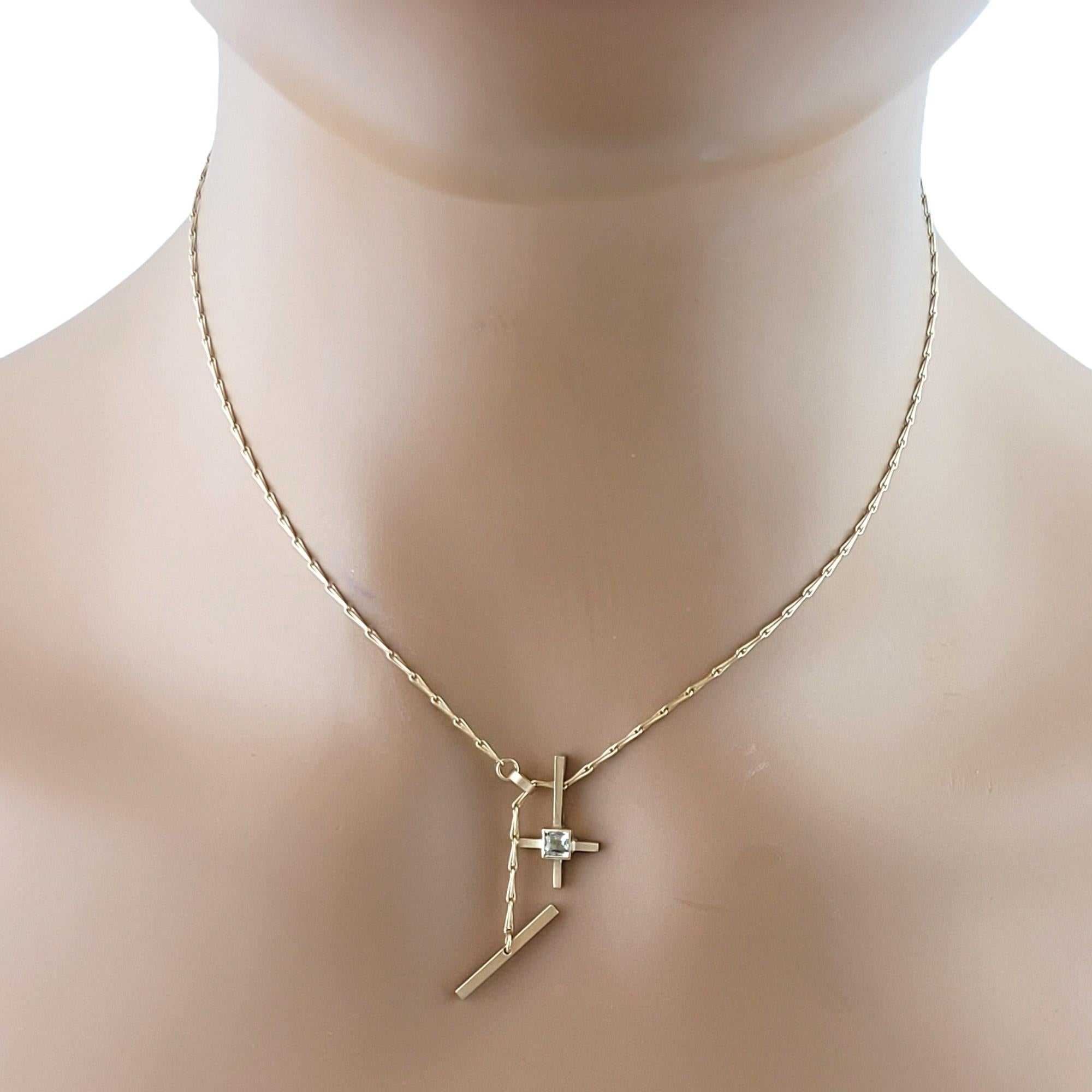 Women's Mizuki 14K Yellow Gold Inverted Cross Lariat Necklace