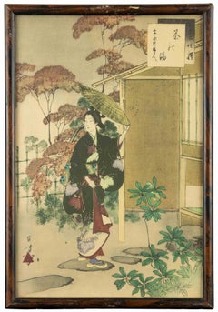 Sanjûroku Kasen ... - Xilografia di Mizuno Toshikata - 1893