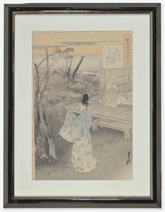 The Temple - Woodcut Print After Mizuno Toshikata - Early 20th Century
